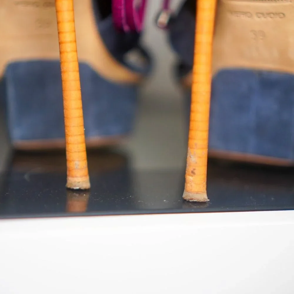 DSQUARED2 SS2012 Ankle Wrap Blue/Fuchsia Suede Platform Sandals - Picture 6 of 8